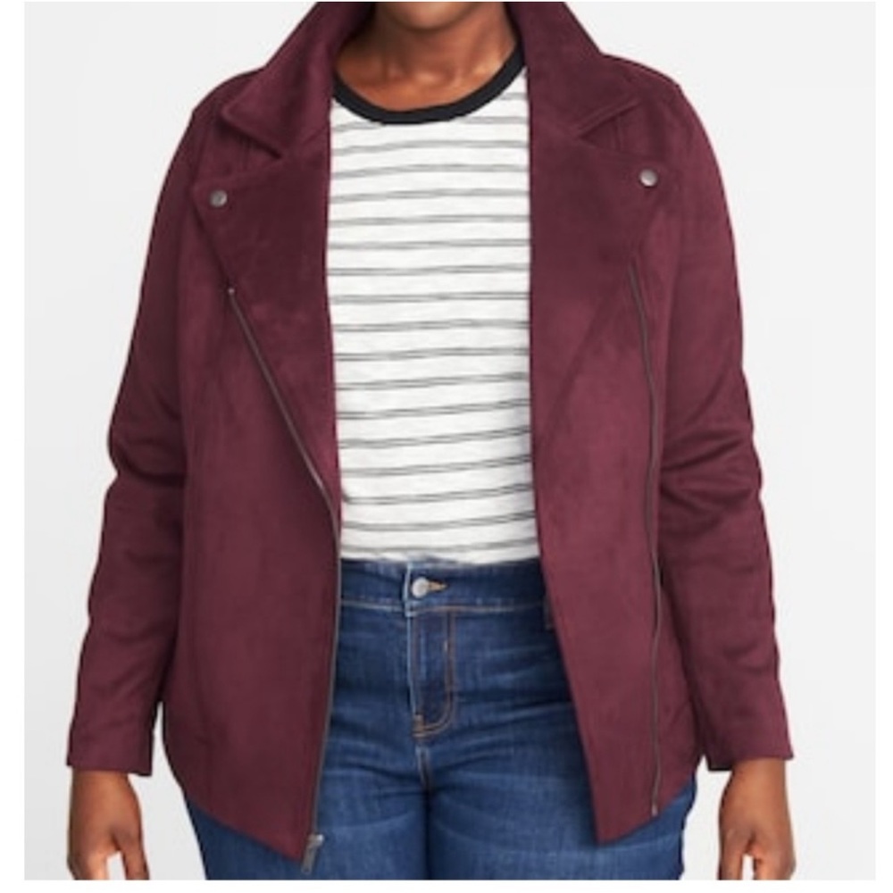 Old Navy 2X Suede Moto jacket